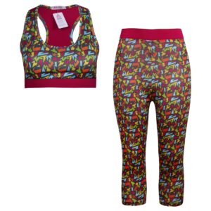 ست نیم تنه و شلوارک ورزشی زنانه کوزا مدل 9148 رنگ سرخابی