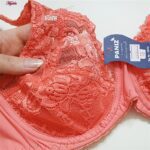 سوتین زنانه پانیذ مدل گیپوری فنردار کد 66364-new رنگ گلبهی