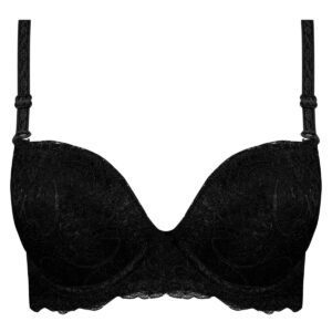 سوتین زنانه لنا مدل پوش آپ دکلته فنردار کد 4627 رنگ مشکی