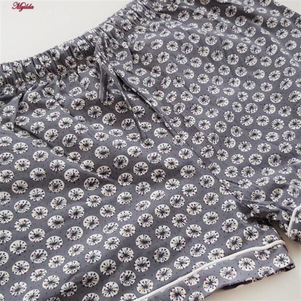 لباس خواب زنانه کوزا مدل دکمه دار کد 9118-MY-K رنگ طوسی