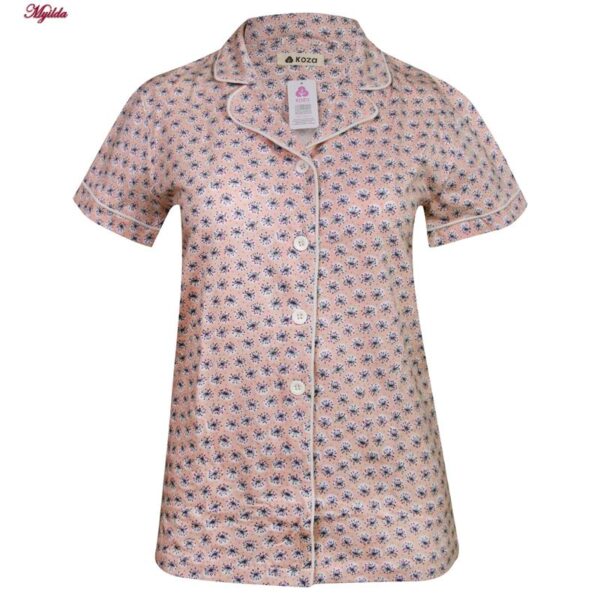 لباس خواب زنانه کوزا مدل دکمه دار کد 9118-MY-K رنگ گلبهی لباس خواب زنانه کوزا مدل دکمه دار کد 9118-MY-K رنگ گلبهی