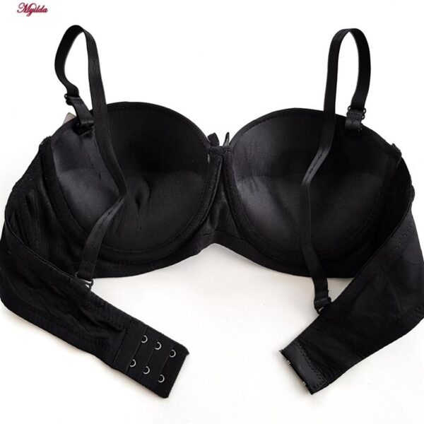 سوتین زنانه ماییلدا مدل دکلته پوش آپ فنردار کد 4643 رنگ مشکی