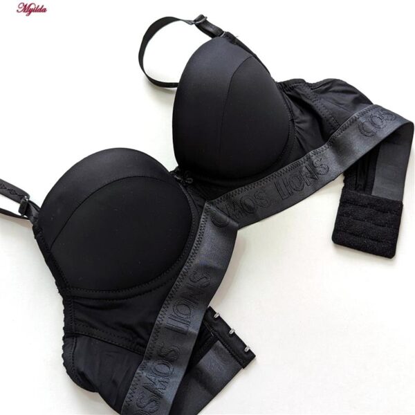 ست شورت و سوتین زنانه مدل دکلته فنردار پوش آپ کد 4626 رنگ مشکی