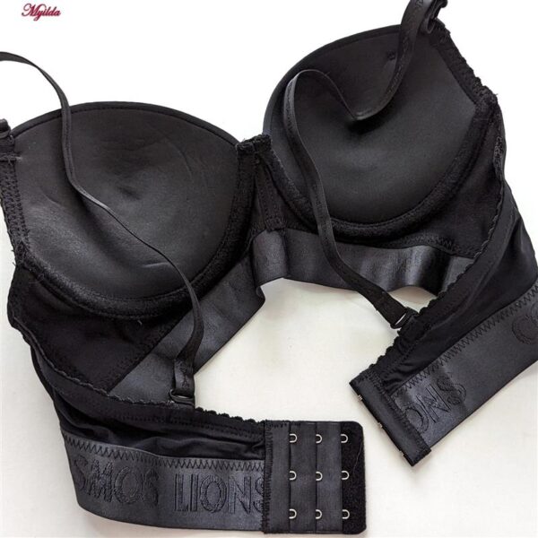 ست شورت و سوتین زنانه مدل دکلته فنردار پوش آپ کد 4626 رنگ مشکی