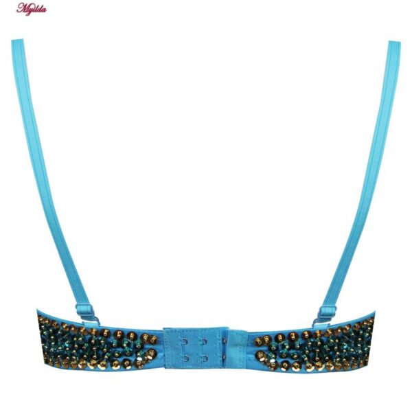 سوتین زنانه ماییلدا مدل فنردار پولکی دکلته کد 4512-14 رنگ آبی