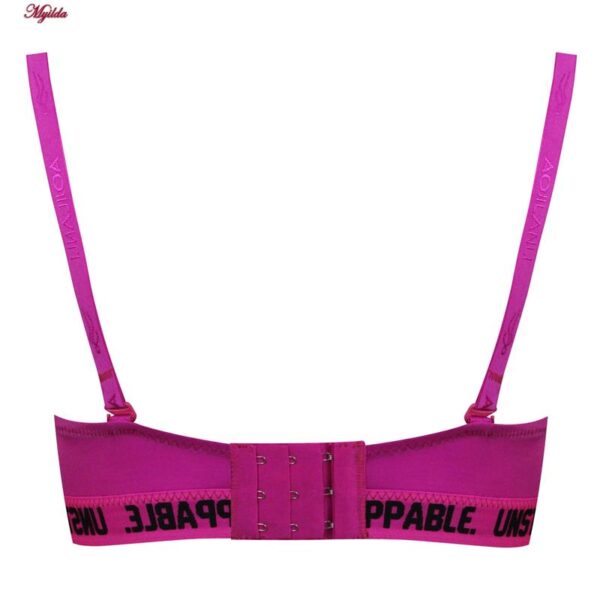 ست شورت و سوتین زنانه مدل دکلته فنردار پوش آپ کد 4626-1 رنگ سرخابی