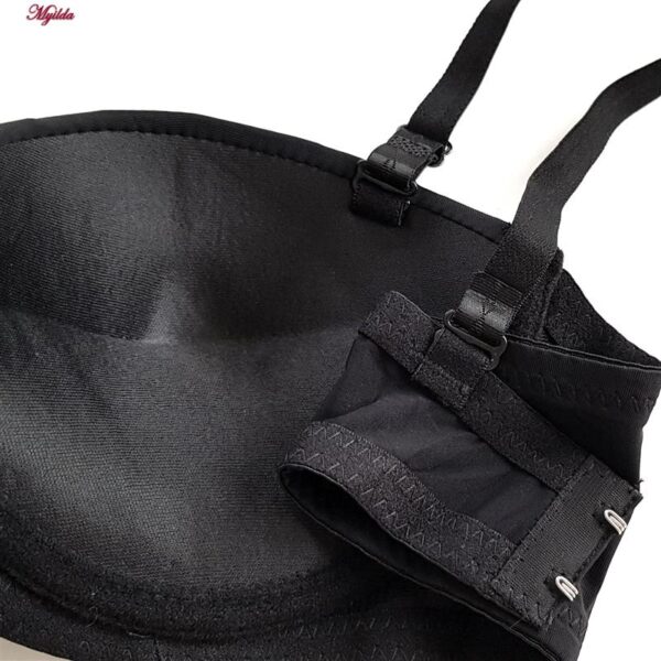 سوتین زنانه ماییلدا مدل دکلته پوش آپ فنردار کد 4643 رنگ مشکی