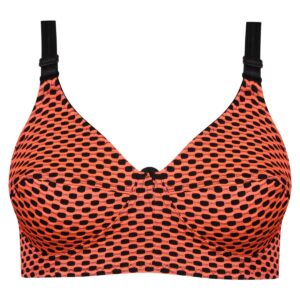 سوتین زنانه مدل بدون فنر کد 4651 رنگ نارنجی