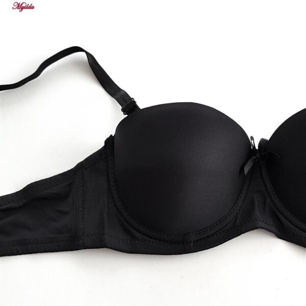 سوتین زنانه ماییلدا مدل دکلته پوش آپ فنردار کد 4643 رنگ مشکی