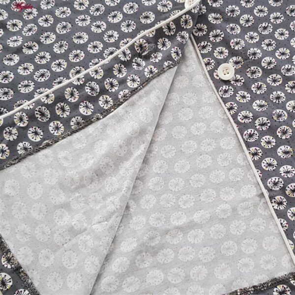 لباس خواب زنانه کوزا مدل دکمه دار کد 9118-MY-K رنگ طوسی