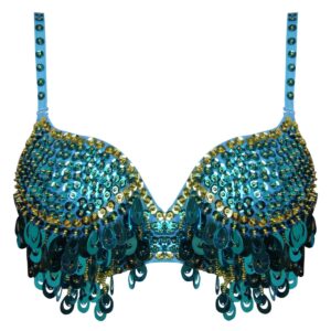 سوتین زنانه ماییلدا مدل فنردار پولکی دکلته کد 4512-14 رنگ آبی