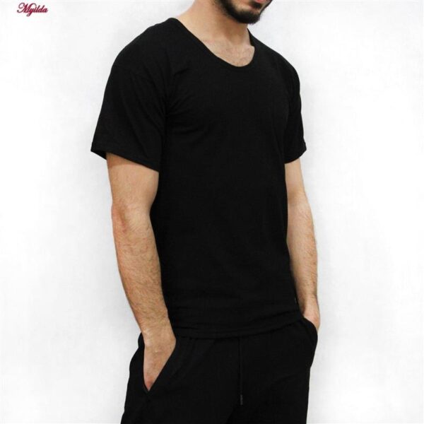 زیرپوش آستین دار مردانه ماییلدا مدل پنبه ای کد 4710-2 رنگ مشکی بسته 2 عددی