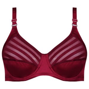 سوتین زنانه کارنا رز مدل فنردار کد 4677-413 رنگ زرشکی