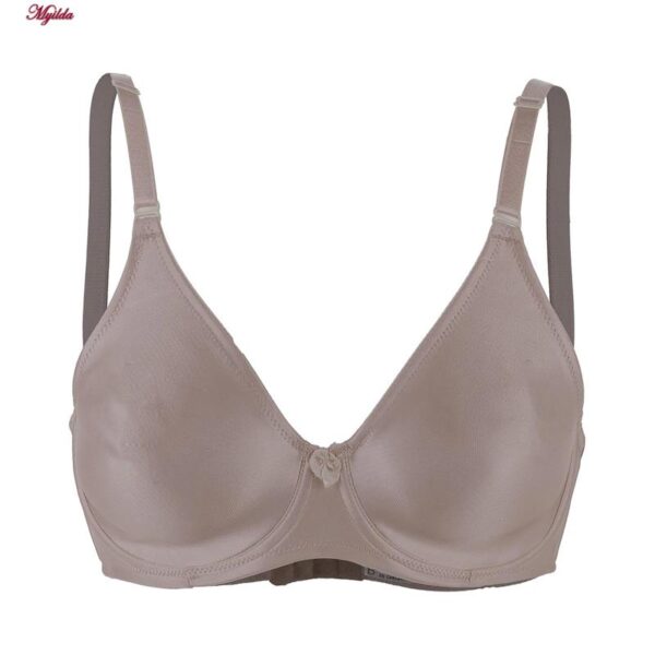 سوتین زنانه لین مدل فنردار کد 4680-741 رنگ نسکافه ای