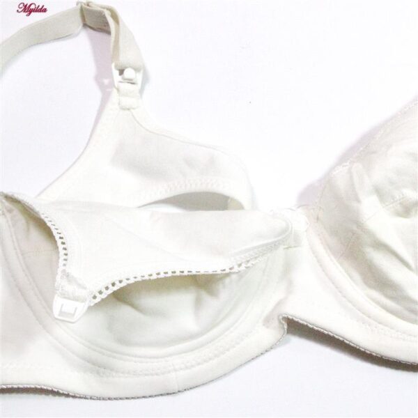 سوتین شیردهی مدل فنردار کد 3804 رنگ سفید