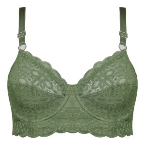 سوتین زنانه کارنا رز مدل فنردار کش پهن کد 4678-332 رنگ سبز