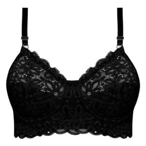 سوتین زنانه کارنا رز مدل فنردار کش پهن کد 4678-332 رنگ مشکی