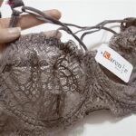 سوتین زنانه کارنا رز مدل فنردار هارنس ستاره ای کد 4679-315-4 رنگ قهوه ای