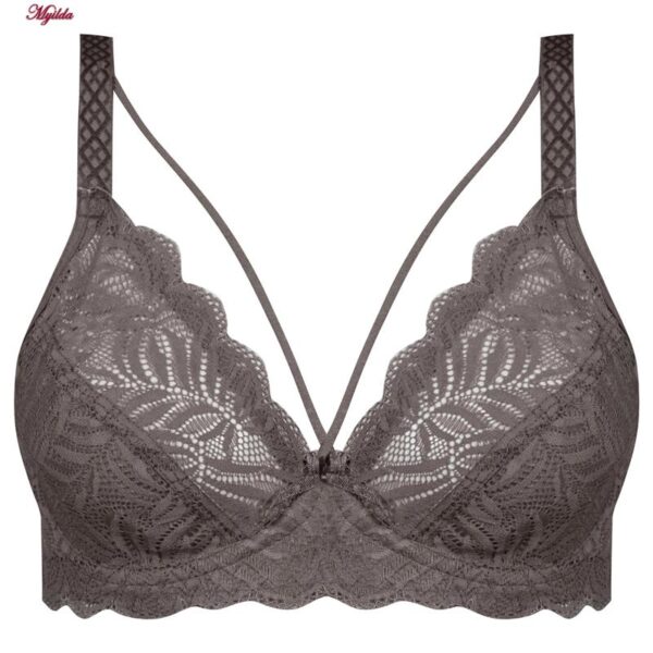 ست شورت و سوتین زنانه کارنا رز مدل گیپوری هارنس فنردار کد 4673-3150 رنگ قهوه ای