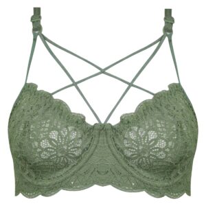 سوتین زنانه کارنا رز مدل فنردار هارنس ستاره ای کد 4679-315-4 رنگ سبز