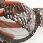 ست شورت و سوتین زنانه میسا مدل فنردار گیپوری کد 4735-6115 رنگ طوسی