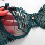 ست شورت و سوتین زنانه میسا مدل فنردار گیپوری کد 4735-6115 رنگ کله غازی