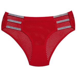 شورت زنانه ماییلدا مدل زنبوری بغل کش دار کد 4698-8863 رنگ قرمز