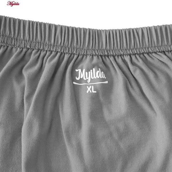 شورت مردانه ماییلدا مدل پادار پنبه ای کد 4702 رنگ طوسی