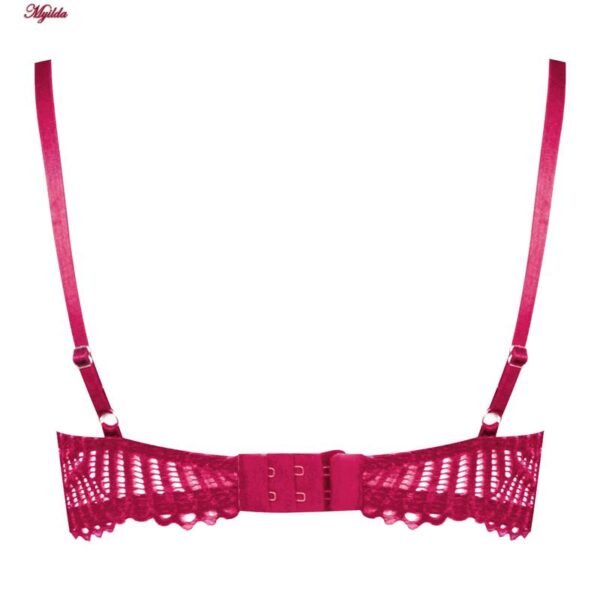 ست شورت و سوتین زنانه میسا مدل فنردار گیپوری کد 4735-6115 رنگ سرخابی