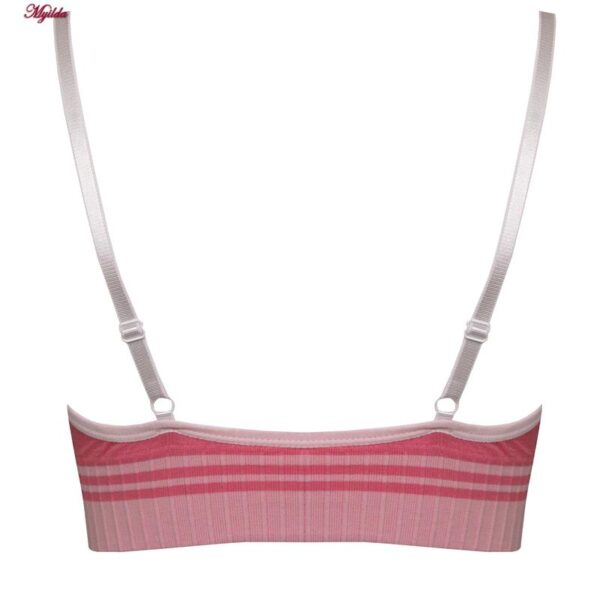 ست نیم تنه و شورت ورزشی زنانه ماییلدا مدل بدون فنر پددار کد 4751 رنگ صورتی