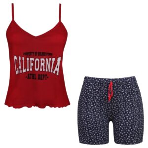 ست تاپ و شلوارک زنانه کوزا مدل 9203 رنگ قرمز