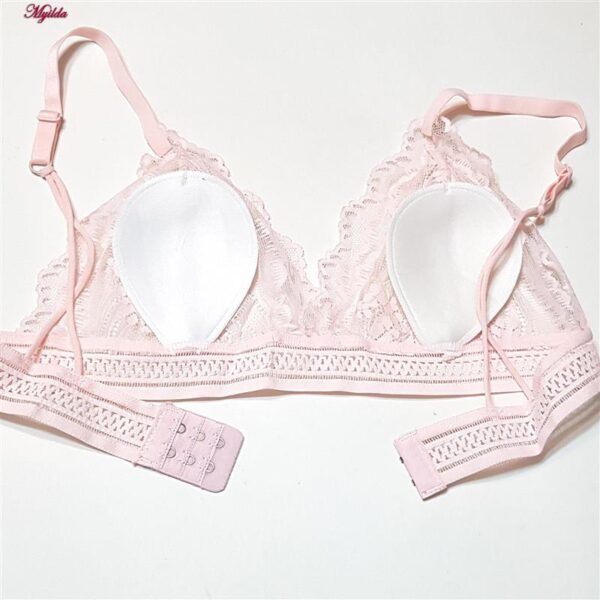 ست شورت و سوتین زنانه ماییلدا مدل گیپوری بدون فنر کد 4752 رنگ صورتی