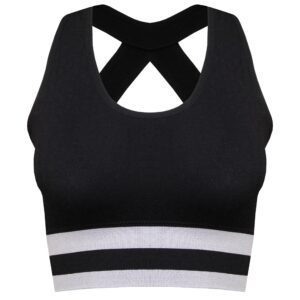 نیم تنه ورزشی زنانه ماییلدا مدل بدون فنر پددار پشت قهرمانی کد 4753 رنگ مشکی