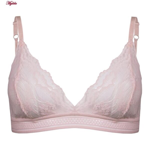 ست شورت و سوتین زنانه ماییلدا مدل گیپوری بدون فنر کد 4752 رنگ صورتی