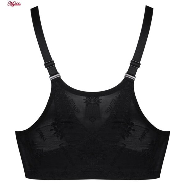 سوتین زنانه اما مدل گنی جلو قزن دار کد 4728-3651 رنگ مشکی