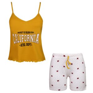 ست تاپ و شلوارک زنانه کوزا مدل 9203 رنگ خردلی