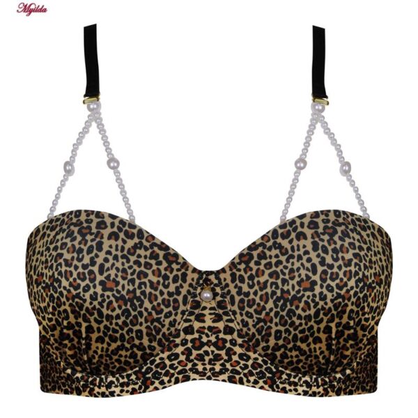 ست شورت و سوتین زنانه ماییلدا مدل فنردار پوش آپ مرواریدی کد 4750