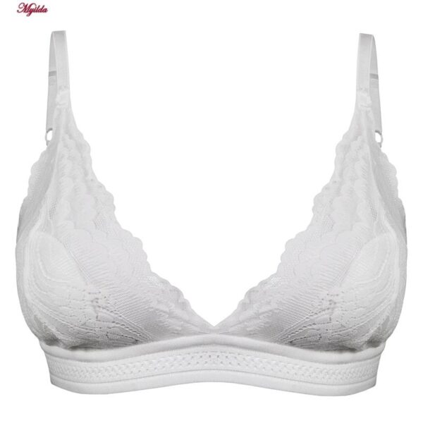 ست شورت و سوتین زنانه ماییلدا مدل گیپوری بدون فنر کد 4752 رنگ سفید