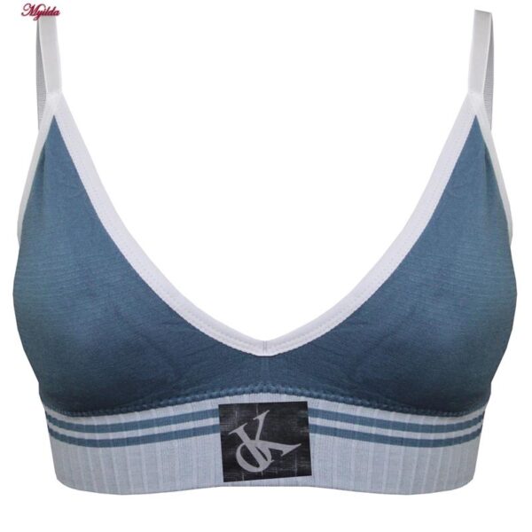 ست نیم تنه و شورت ورزشی زنانه ماییلدا مدل بدون فنر پددار کد 4751 رنگ آبی