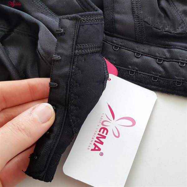 سوتین زنانه اما مدل گنی جلو قزن دار کد 4728-3651 رنگ مشکی