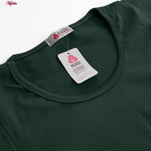 پیراهن زنانه کوزا مدل آستین چین دار کد 9230 رنگ سبز