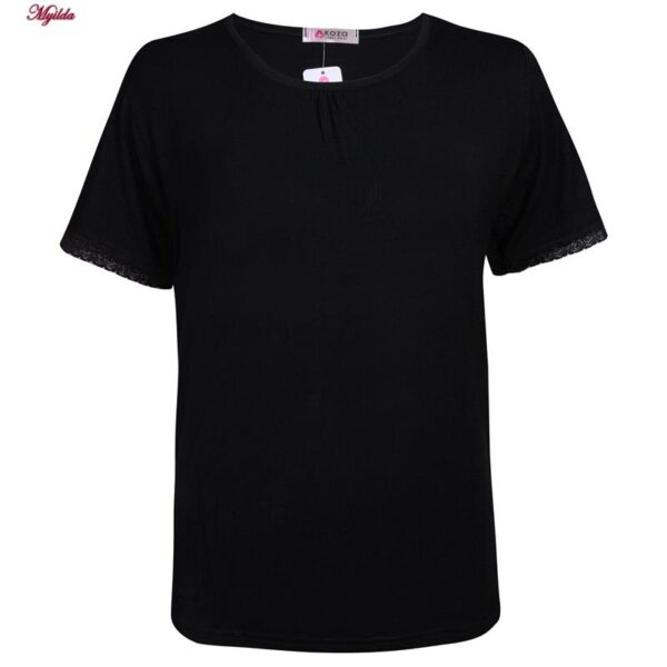 ست تی شرت آستین کوتاه و شلوارک زنانه کوزا مدل پنبه ای کد 9201-2