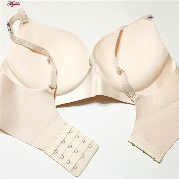 سوتین زنانه ماییلدا مدل بدون فنر پوش آپ کد 4749 رنگ کرم