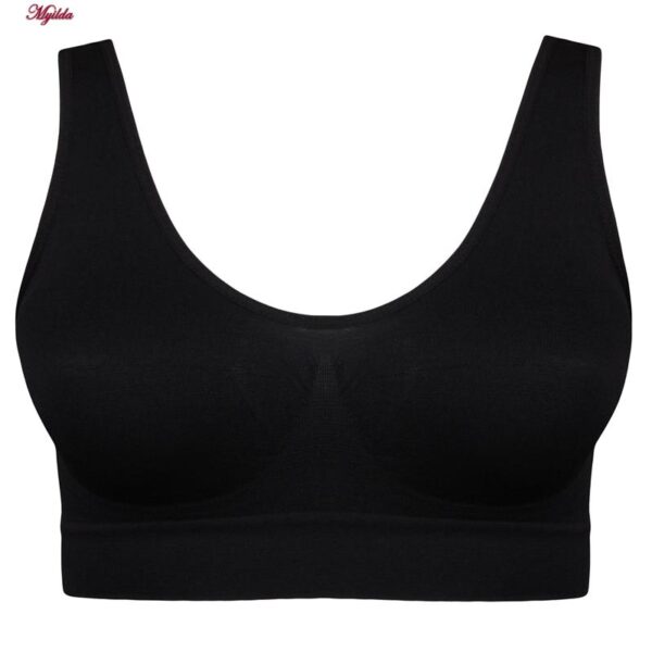 نیم تنه ورزشی زنانه ماییلدا مدل بدون فنر بدون پد کد 4744 رنگ مشکی