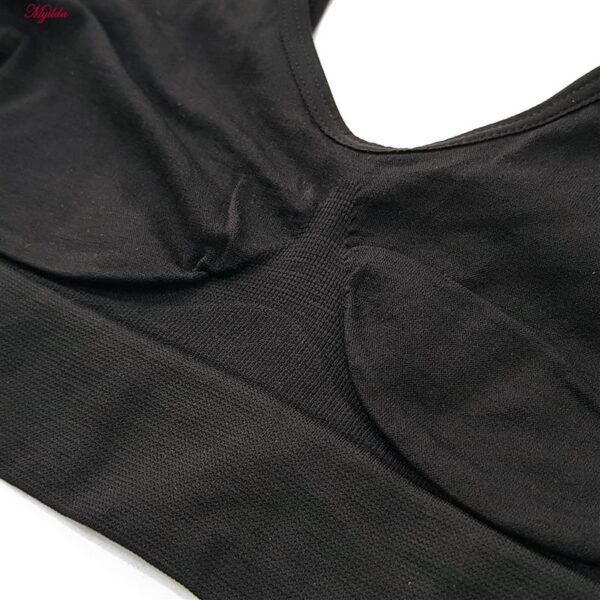 نیم تنه ورزشی زنانه ماییلدا مدل بدون فنر بدون پد کد 4744 رنگ مشکی