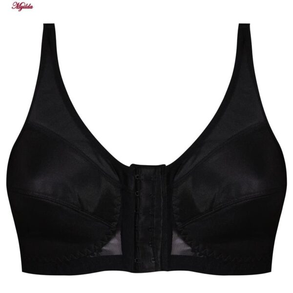 سوتین زنانه اما مدل گنی جلو قزن دار کد 4728-3651 رنگ مشکی