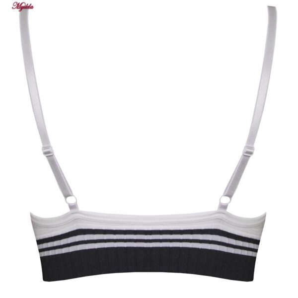 ست نیم تنه و شورت ورزشی زنانه ماییلدا مدل بدون فنر پددار کد 4751 رنگ سفید