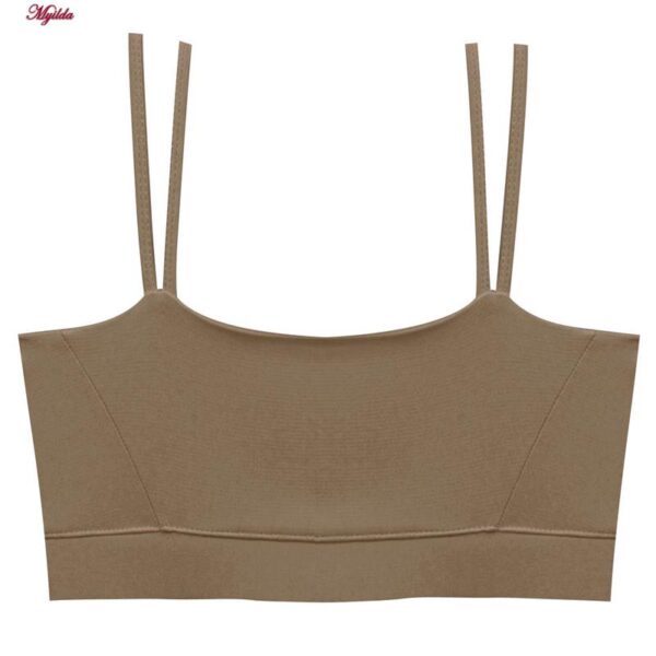 نیم تنه ورزشی زنانه ماییلدا مدل بدون فنر پددار کد 4521-290P رنگ کرم