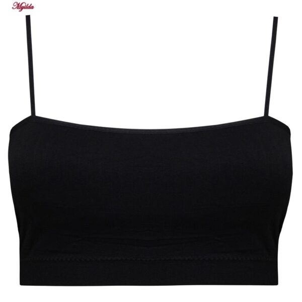 نیم تنه ورزشی زنانه ماییلدا مدل بدون فنر پددار کد 4742 رنگ مشکی