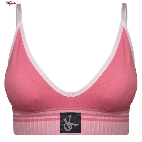 ست نیم تنه و شورت ورزشی زنانه ماییلدا مدل بدون فنر پددار کد 4751 رنگ صورتی